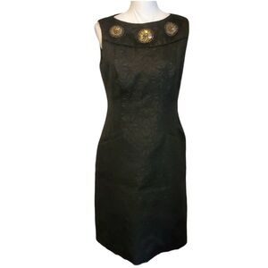 Kay Unger Jacquard Embroidered Flower Dress